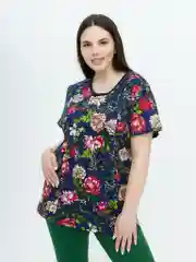 Индиго milena21 Туника женская "Кристина",футболка с карманами,большие размеры