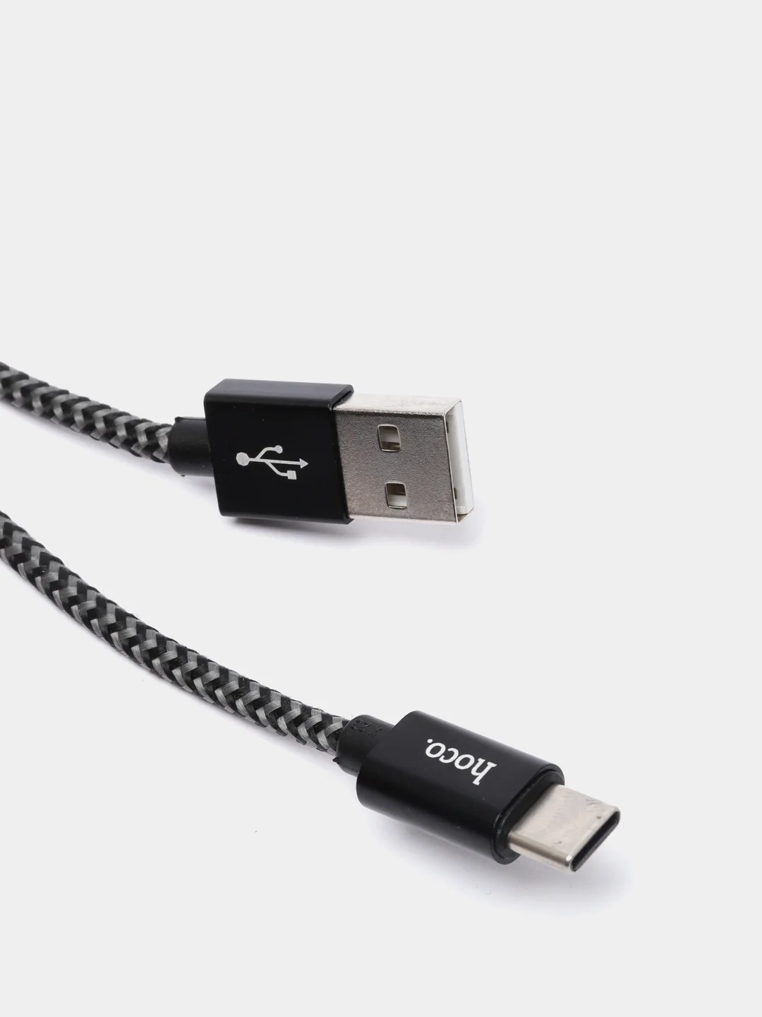 Серый кабель для зарядки Type-C Hoco X14 (3А), 1 и 2 метра