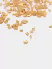 Золотой бисер-стеклярус, длина 3 мм