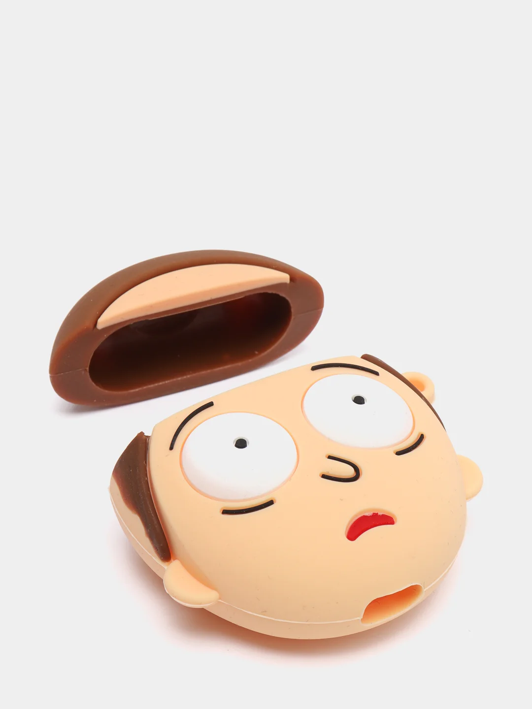 Бежевый чехол для наушников AirPods 1/2 силиконовый