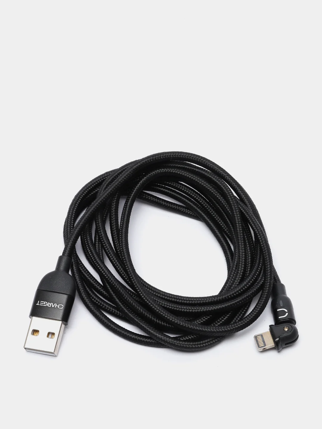 Черный usb Кабель для зарядки и передачи данных Charget 3.0 A (micro, Type C, Apple lightning)