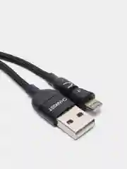 Черный usb Кабель для зарядки и передачи данных Charget 3.0 A (micro, Type C, Apple lightning)