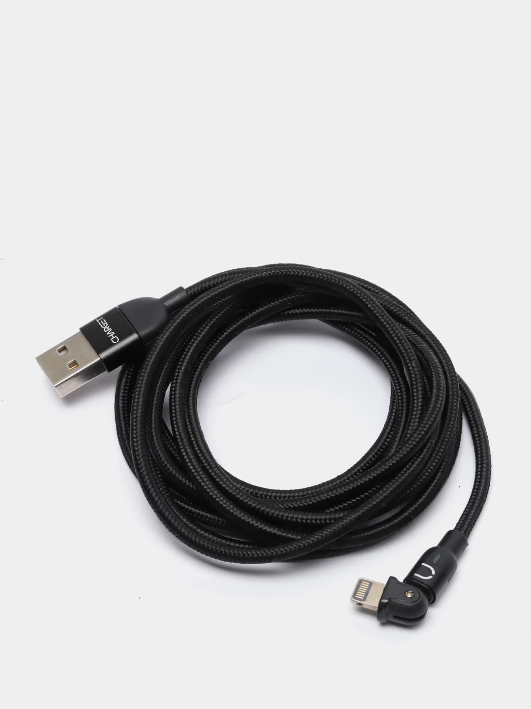 Черный usb Кабель для зарядки и передачи данных Charget 3.0 A (micro, Type C, Apple lightning)