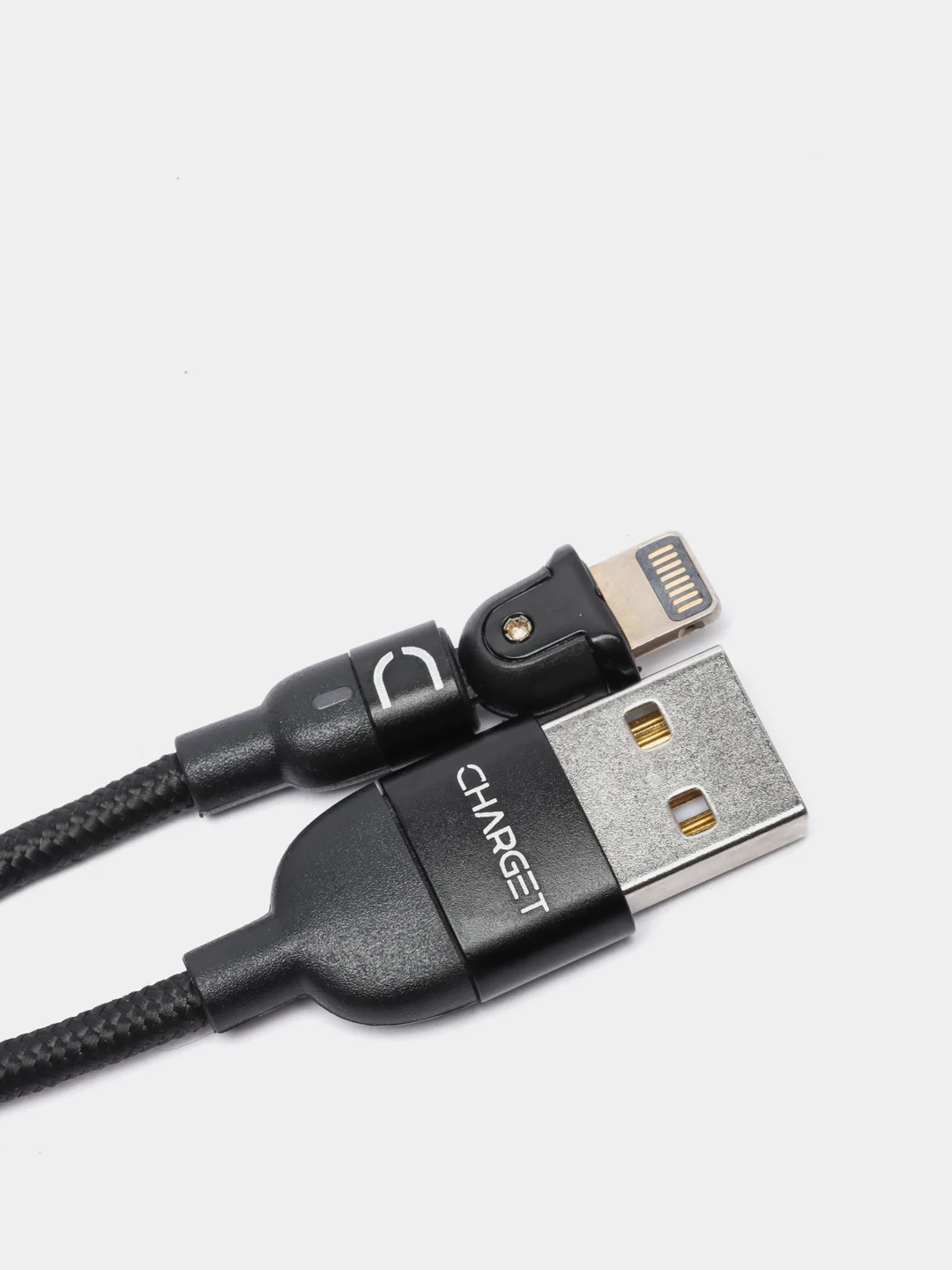 Черный usb Кабель для зарядки и передачи данных Charget 3.0 A (micro, Type C, Apple lightning)