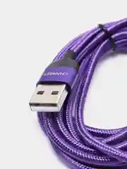 Фиолетовый usb Кабель для зарядки и передачи данных Charget 3.0 A (micro, Type C, Apple lightning)