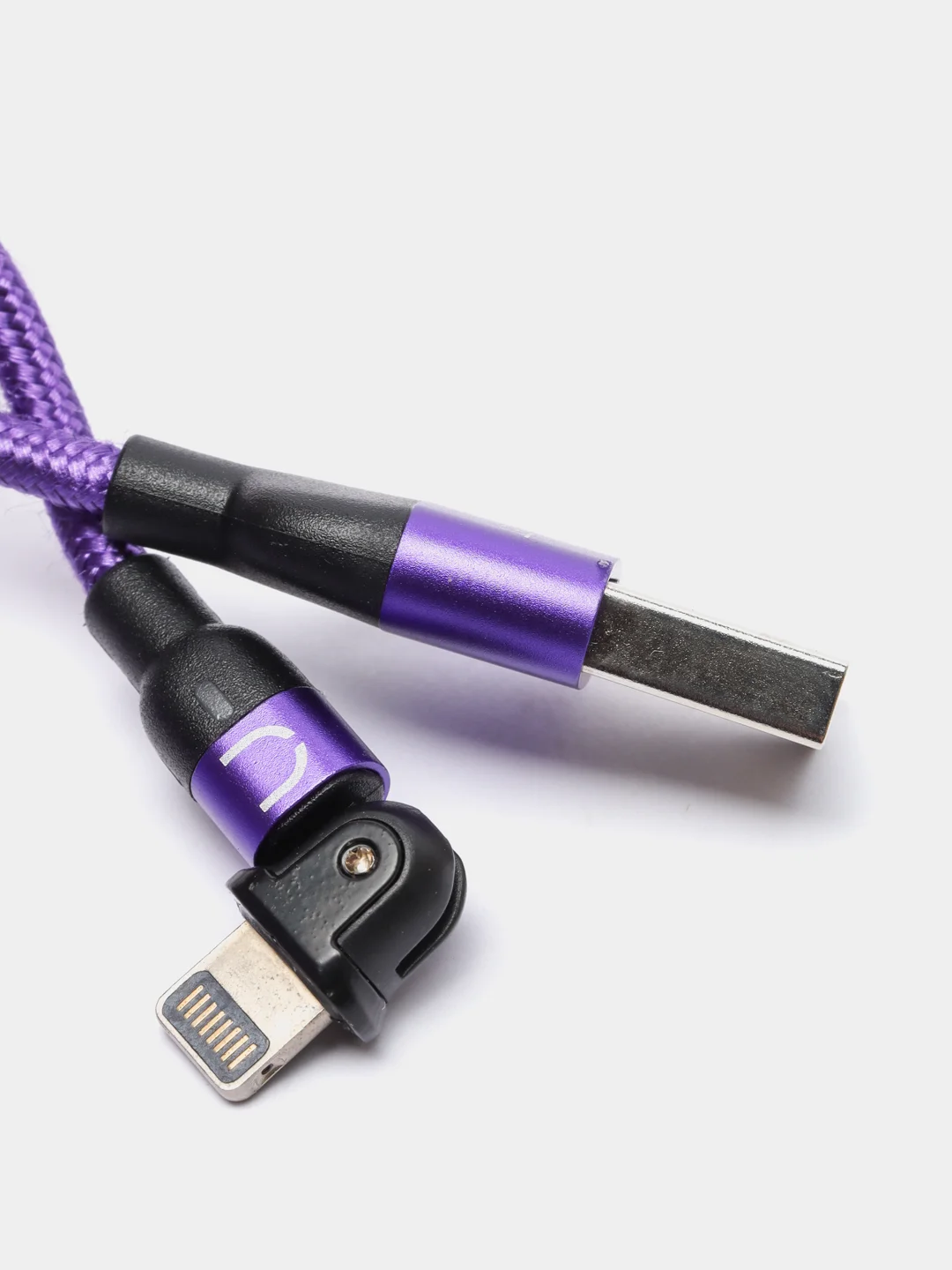 Фиолетовый usb Кабель для зарядки и передачи данных Charget 3.0 A (micro, Type C, Apple lightning)