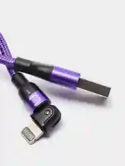 Фиолетовый usb Кабель для зарядки и передачи данных Charget 3.0 A (micro, Type C, Apple lightning)
