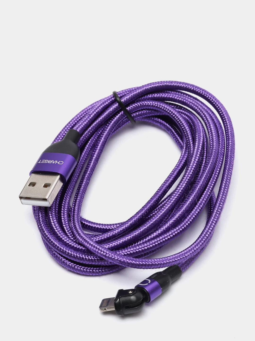 Фиолетовый usb Кабель для зарядки и передачи данных Charget 3.0 A (micro, Type C, Apple lightning)