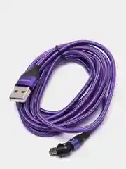 Фиолетовый usb Кабель для зарядки и передачи данных Charget 3.0 A (micro, Type C, Apple lightning)