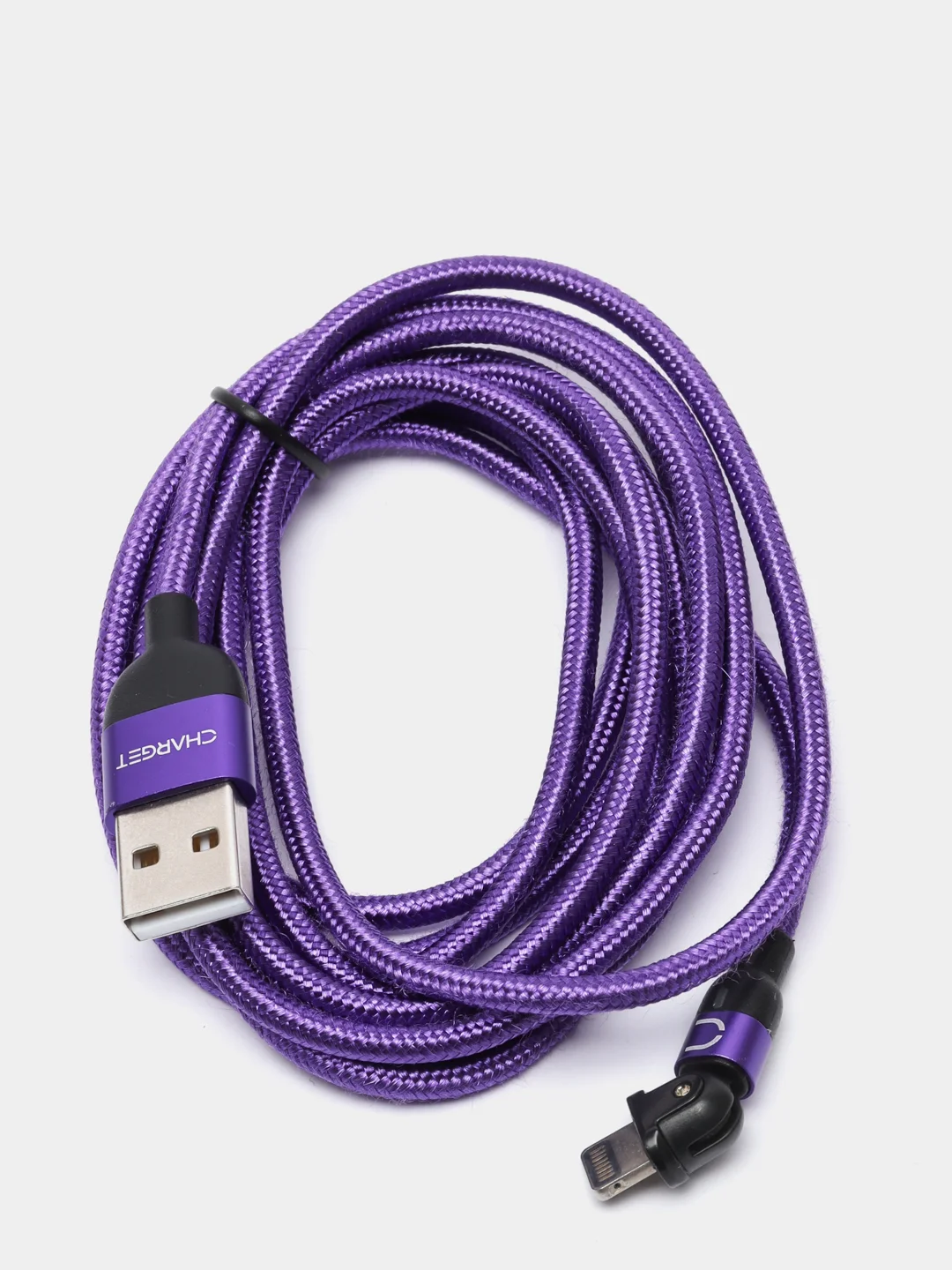 Фиолетовый usb Кабель для зарядки и передачи данных Charget 3.0 A (micro, Type C, Apple lightning)
