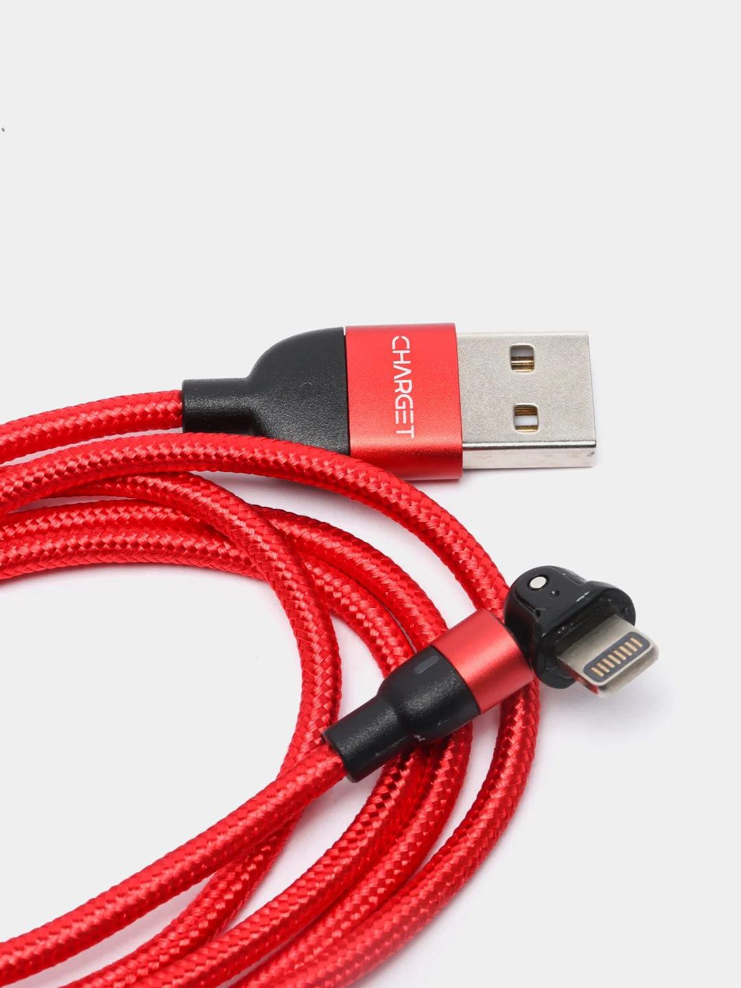 Красный usb Кабель для зарядки и передачи данных Charget 3.0 A (micro, Type C, Apple lightning)