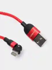Красный usb Кабель для зарядки и передачи данных Charget 3.0 A (micro, Type C, Apple lightning)
