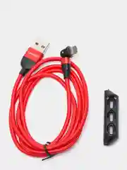 Красный usb Кабель для зарядки и передачи данных Charget 3.0 A (micro, Type C, Apple lightning)