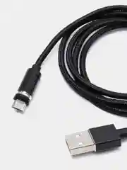 Черный usb кабель для зарядки и передачи данных, магнитный, 1 метр, Quick Charge 3.0 A+ коннектор
