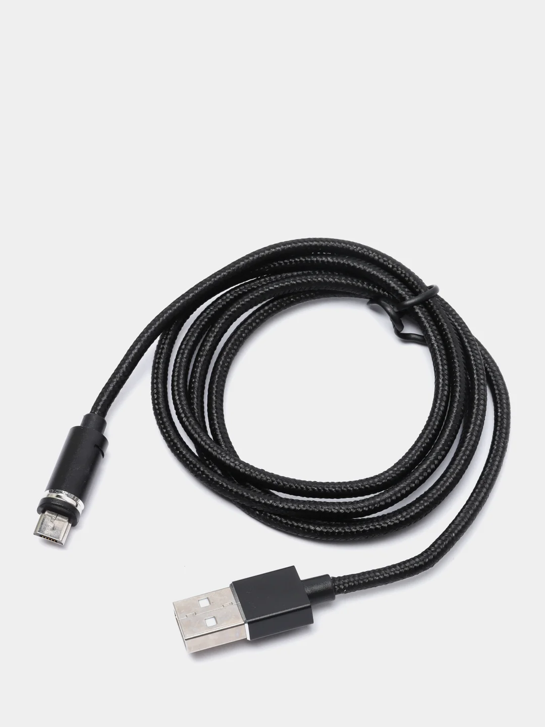 Черный usb кабель для зарядки и передачи данных, магнитный, 1 метр, Quick Charge 3.0 A+ коннектор