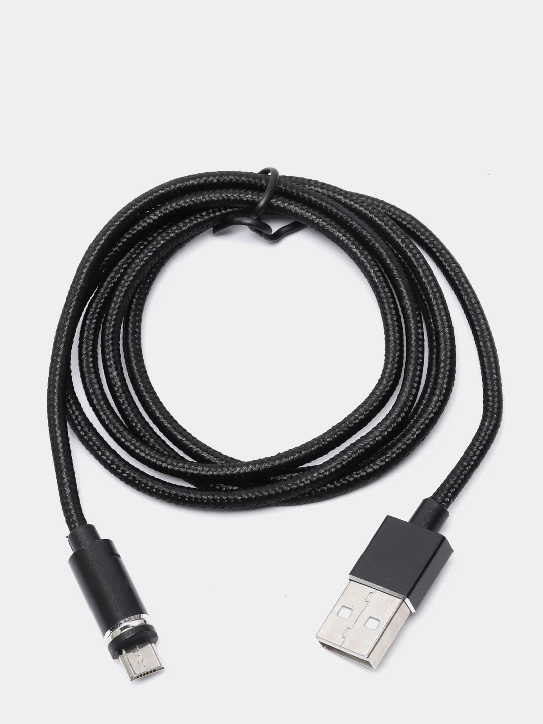 Черный usb кабель для зарядки и передачи данных, магнитный, 1 метр, Quick Charge 3.0 A+ коннектор