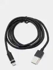 Черный usb кабель для зарядки и передачи данных, магнитный, 1 метр, Quick Charge 3.0 A+ коннектор
