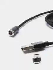 Черный usb кабель для зарядки и передачи данных, магнитный, 1 метр, Quick Charge 3.0 A+ коннектор