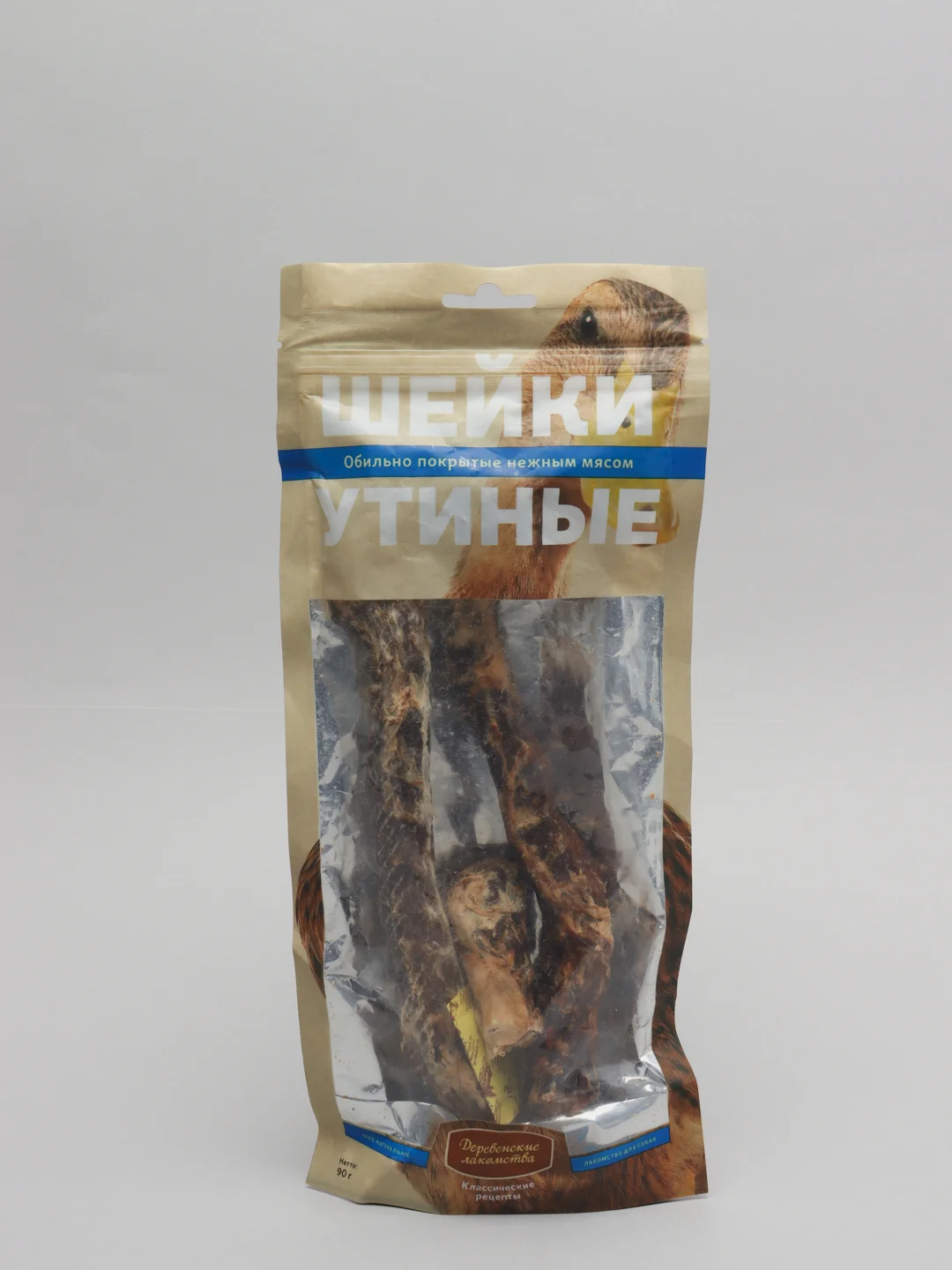 Лакомство для собак Деревенские Лакомства "Шейки утиные", 90 г