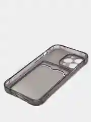 Серый чехол с карманом для карт iPhone XR, 11, 12, 13, 14, Pro, Pro Max, Plus, 7, 8, айфон