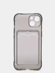 Серый чехол с карманом для карт iPhone XR, 11, 12, 13, 14, Pro, Pro Max, Plus, 7, 8, айфон