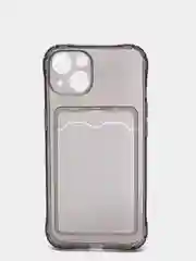 Серый чехол с карманом для карт iPhone XR, 11, 12, 13, 14, Pro, Pro Max, Plus, 7, 8, айфон