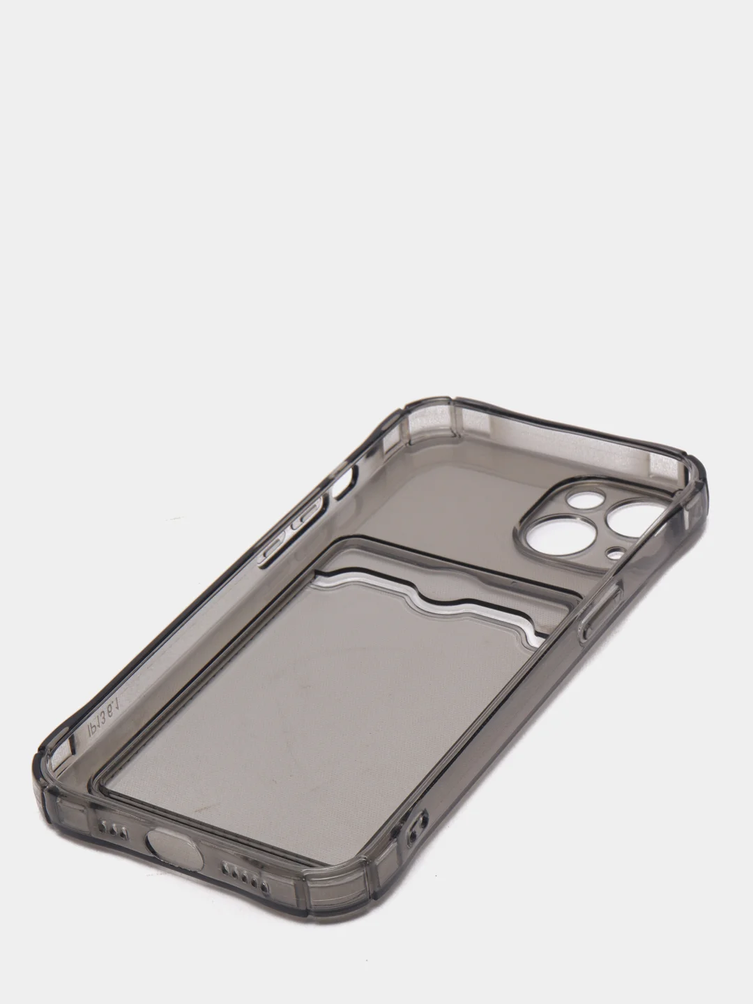Серый чехол с карманом для карт iPhone XR, 11, 12, 13, 14, Pro, Pro Max, Plus, 7, 8, айфон