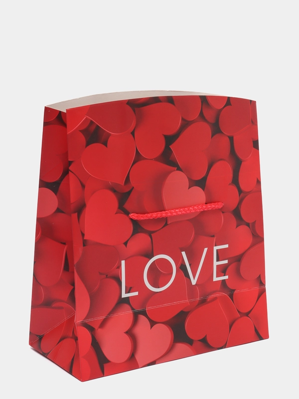 Пакет-коробка "Love", 23 * 18 * 11 см