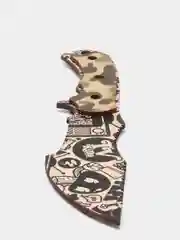 Белый деревянный нож "Зверь"