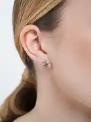 Серебряный серьга с шипами из титановой стали, 1 штука