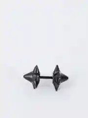 Черный серьга с шипами из титановой стали, 1 штука