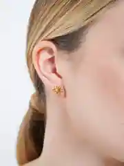 Золотой серьга с шипами из титановой стали, 1 штука