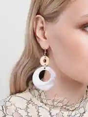 Серьги женские, висячие сережки, пластиковые серьги, серьги кольца, серьги круги