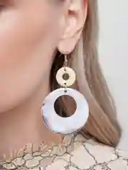 Серьги женские, висячие сережки, пластиковые серьги, серьги кольца, серьги круги