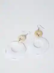 Серьги женские, висячие сережки, пластиковые серьги, серьги кольца, серьги круги
