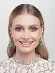 Зеленый серьги