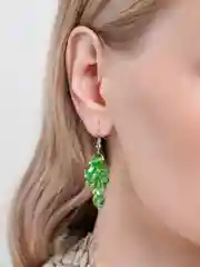 Зеленый серьги