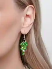 Зеленый серьги