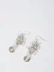 Серый серьги