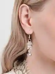 Серый серьги
