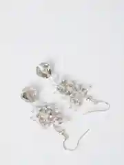 Серый серьги
