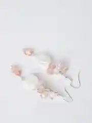 Розовый серьги