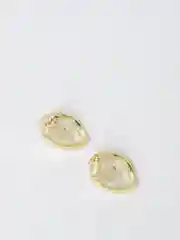 Серьги-кольца классические с декоративной вставкой из искусственного жемчуга, гвоздики