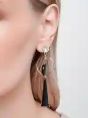Серебряный асимметричные серьги-подвески, женские длинные вечерние сережки