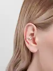 Белый каффы,серьги