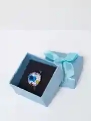 Кольцо из медицинского сплава "Голубая лагуна"