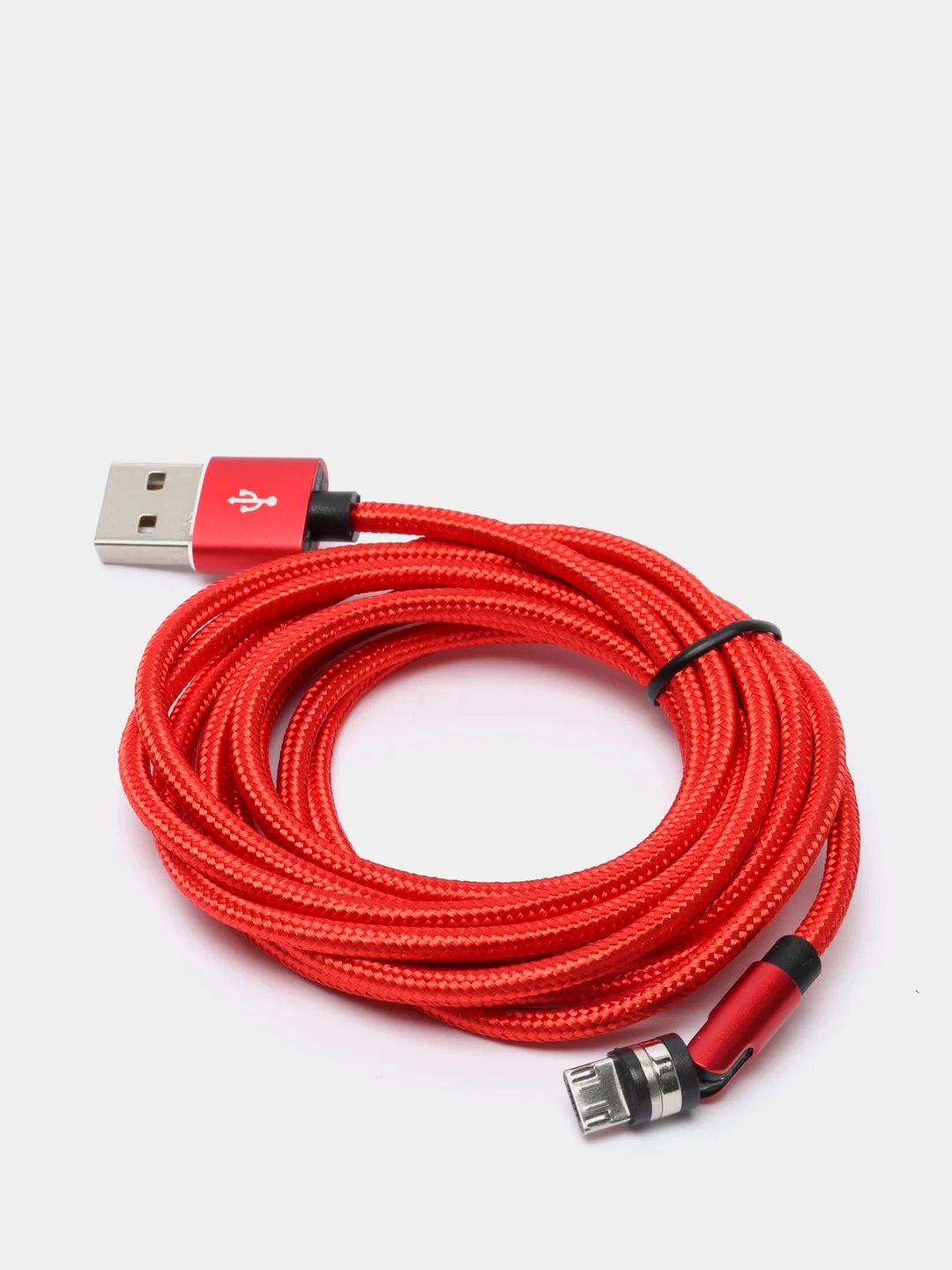 Красный usb кабель twitch 2.1 A магнитный для зарядки 2 -х метровые, поворот 180 градусов