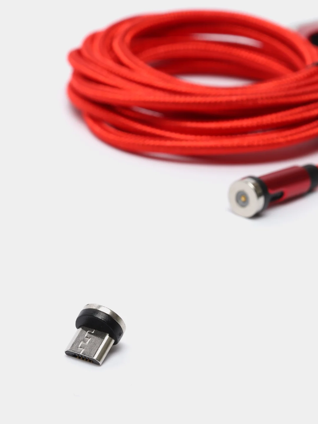 Красный usb кабель twitch 2.1 A магнитный для зарядки 2 -х метровые, поворот 180 градусов