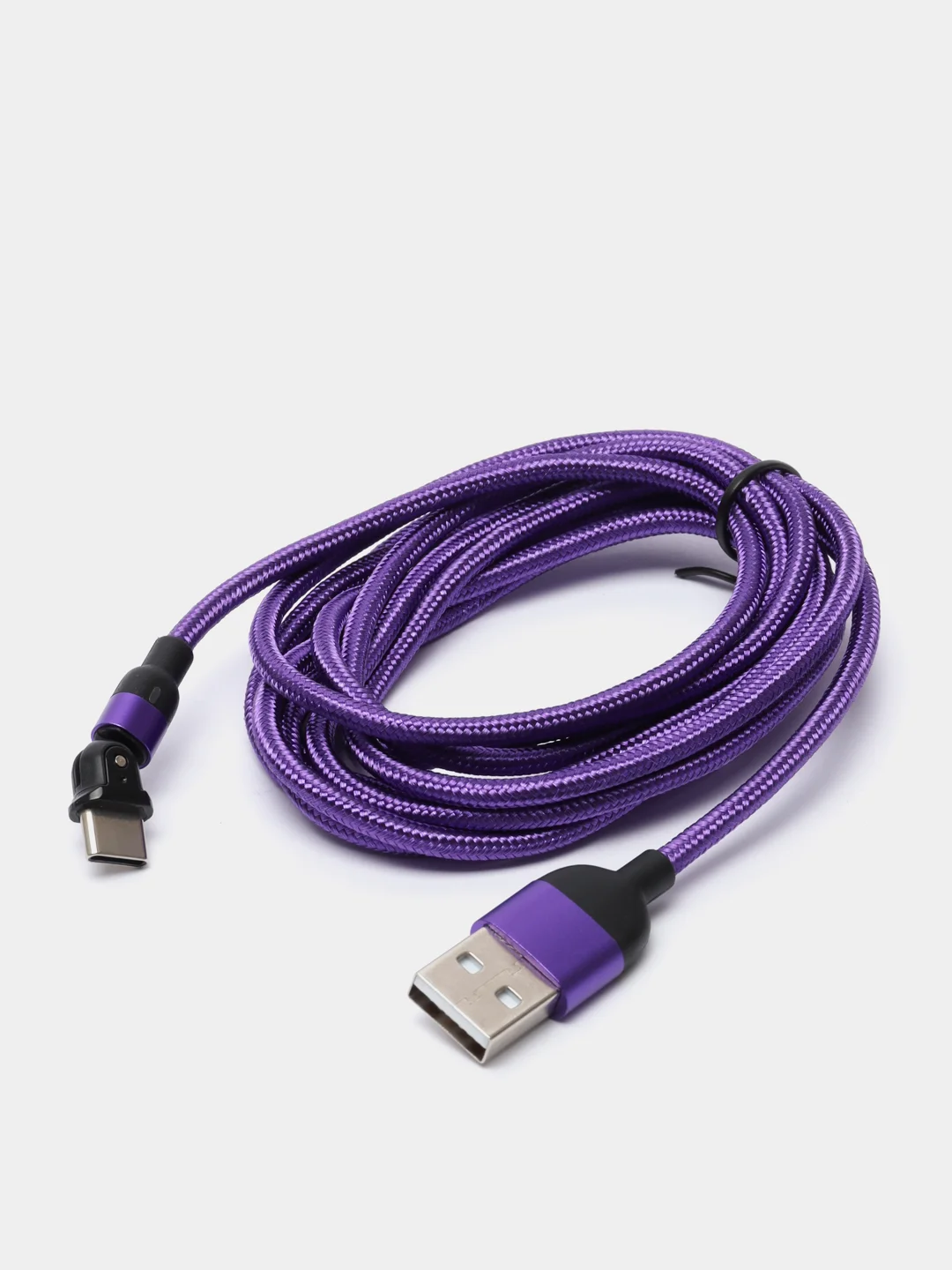 Фиолетовый usb Кабель для зарядки и передачи данных Charget 3.0 A (micro, Type C, Apple lightning)