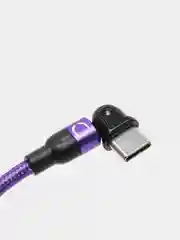 Фиолетовый usb Кабель для зарядки и передачи данных Charget 3.0 A (micro, Type C, Apple lightning)